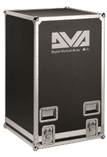 FLY CASE FOR DVA T4 AND T8 MODULES IN BLACK LAMINATED WOOD VEENER WITH ALUMINIUM PROFILES